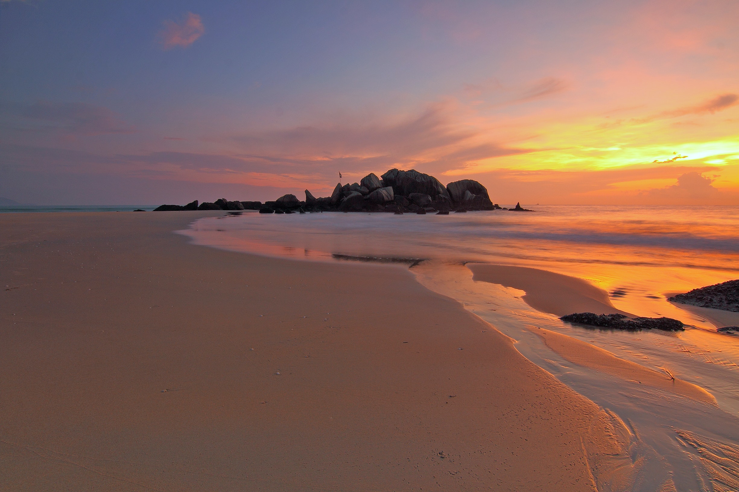 sunset on the beach